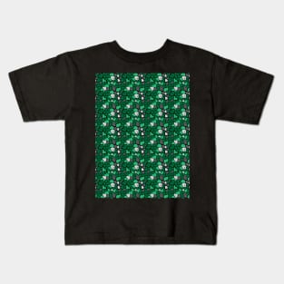 Elephant Print Skin Pattern Camo Green Kids T-Shirt